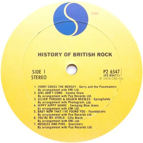 HISTORY OF BRITISH ROCK Disc 2 Side A